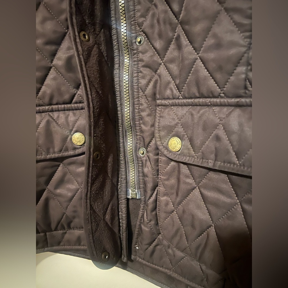 Burberry Quilted barn jacket coat brown ssense revolve Anthropologie button zip - Picture 9 of 13